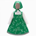 thumbnail image 1 of Gubotare Robes pour Enfants Robe pour Tout-Petit Fille Imprimé à Volants Manches Longues Robe Décontractée 6 9 Mois (Vert Foncé,6-9 Months), 1 of 8