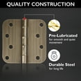 thumbnail image 5 of Design House 12-Pack 4" H x .625" Radius Butterfly Interior/Exterior Door Hinges, Antique Brass, 5 of 13