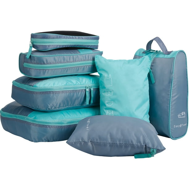 7 Set Packing Cubes,Travel Luggage Organizers with Laundry Bag & Shoe Bag Walmart