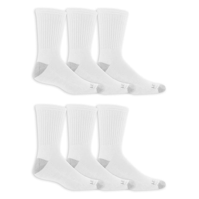 Fruit of the Loom Men's Dual Defense Crew Socks 6 Pair, Men's Crew ...
