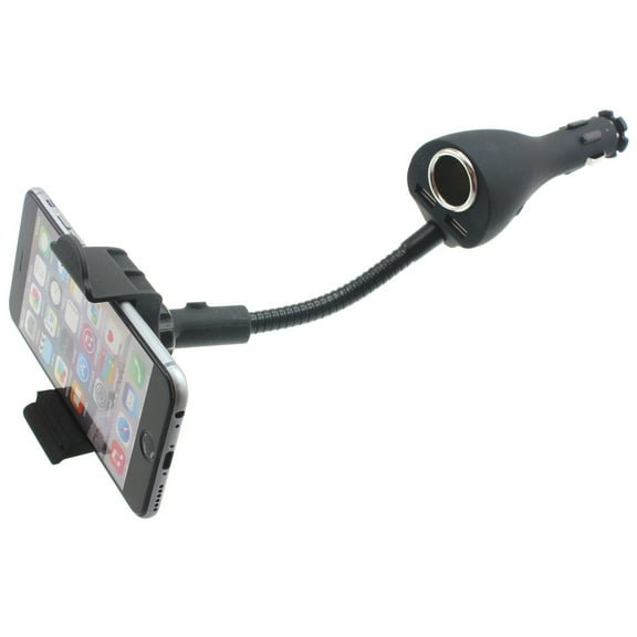 Charger Car Mount for Samsung Galaxy S20 Fan Edition Phone - Holder DC Socket USB 2-Port Cradle Swivel Plug-in E1N Compatible With Galaxy S20 Fan Edition Model