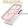 thumbnail image 4 of Njjex Magnetic Case for Samsung Galaxy S24 FE 5G Case 6.7",Cute Luxruy Clear Slim Case, Rugged Shockproof Protective Transparent Cell Phone Cover,Pink, 4 of 6