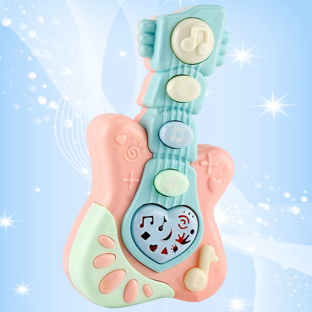 Ofertas Especiales Educación Temprana onlyliua para Niños Música Ilustrada Guitarras Pequeñas Proyección de Luz Instrumentos Musicales Juguetes para Bebés