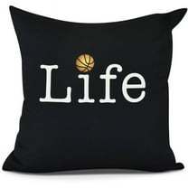 Life   Ball Word Print Outdoor Pillow