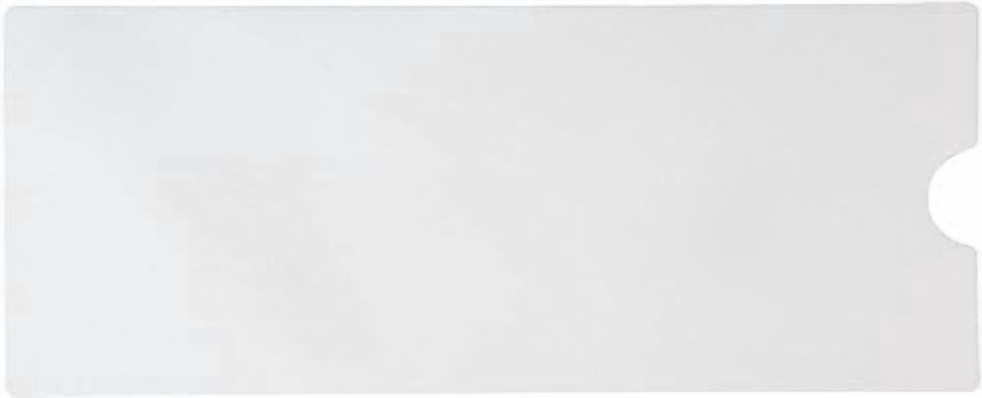 16" X 40" White Adhesive Vinyl Anti Slip Non Skid Safety Bath Mat with Drain Cut Out