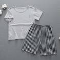 thumbnail image 2 of WRKEKC Girls Summer Outfits, Girls 2 Piece Casual Outfits, Boys and Girl Summer Thin Pajama Set Home Wear Air Conditioning Suit Set Can Be Worn Outside, 2 of 8