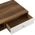 thumbnail image 5 of Modern Contemporary Urban Design Living Room Lounge Club Lobby Coffee Table, Wood, Natural Brown White, 5 of 5