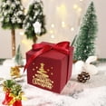 thumbnail image 3 of Cheapark Christmas Hot Stamping Rectangle Boxes - Creative Tree Design Candy & Gift Packaging, Festive Holiday Stamped Boxes, 3 of 6