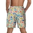 thumbnail image 4 of Haiem Famous Places Mens Swim Trunks with Compression Liner 2 in 1 Swimming Shorts Stretch Swimwear Quick Dry,Board Shorts-Small, 4 of 9