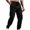 Black, variant on SwiftWear Black Workout Pants for Men Drawstring Elastic Waist Sweatpants Pockets Casual Pants Trousers S