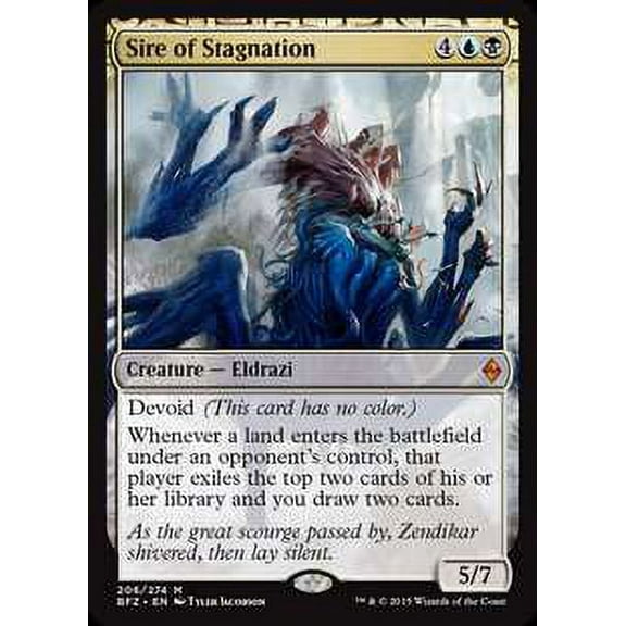 MtG Battle for Zendikar Mythic Rare Sire of Stagnation #206