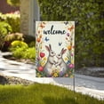 thumbnail image 4 of Spring Garden Flag welcome for Outside Bunny Garden Illustration With Daffodils And Irises12×18 In Double Yard Flag Outdoor Farmhouse Decoration Home Festival, 4 of 7
