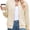 Beige, variant on Womens Bomber Jacket Zip Up Casual Jackets Lightweight Trendy Outerwear Coat with Pockets