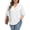 15 White, variant on Womens Plus Size Tops 3/4 Ruffle Layered Sleeve V Neck Pleated Tee Shirts Basic Loose Fit Soft Summer Tunic Blouse 1X-5X