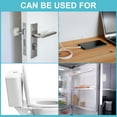 thumbnail image 5 of Uxcell 12 piezas de topes de puerta protectores de pared silenciosos 1.6" autoadhesivos reutilizables de goma clara, cuadrados, 5 of 5