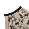 thumbnail image 4 of SWSMCLT Women's Long Skirt High Waisted Tulle Skirt Embroidered Elastic Waist Spring Pleated Tulle Mesh Flowy Apricot Medium, 4 of 4
