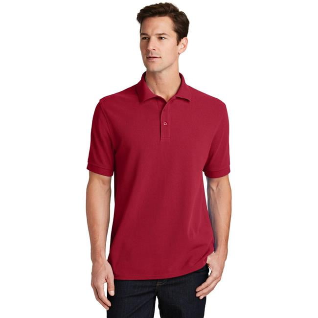 port 1191091 ring spun pique polo shirt, red - 2xl