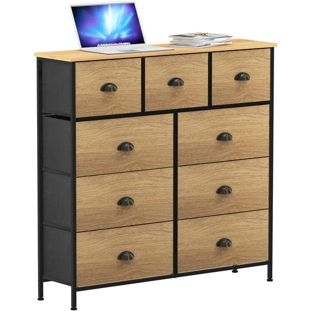 YITAHOME Dresser with 9 Drawers, Dressers for Bedroom, Fabric Storage