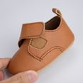 thumbnail image 4 of Splozh Baby Shoes Baby Solid Color Shoes for Boys Girls Casual Shoes Non Slip Soft Sole Comfortable Baby Shoes Brown,US 3.5, 4 of 6