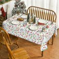 thumbnail image 2 of Christmas Tablecloth 60×84 Inch Rectangular, Red Green Yellow Lights Washable Table Cover for Party Picnic Dinner Decor, 2 of 6