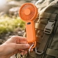 thumbnail image 4 of Handheld Mini Fan Usb Rechargeable 5 Inch Portable Personal Cooling Fan Digital Display Small Desk Fan for Travel Outdoor Home Use Orange 1 Pack, 4 of 7