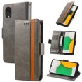 thumbnail image 1 of Case for Samsung Galaxy A03 CORE Cover Leather Wallet Folio Case Book Design Flip Magnetic Closure - Grey, 1 of 5