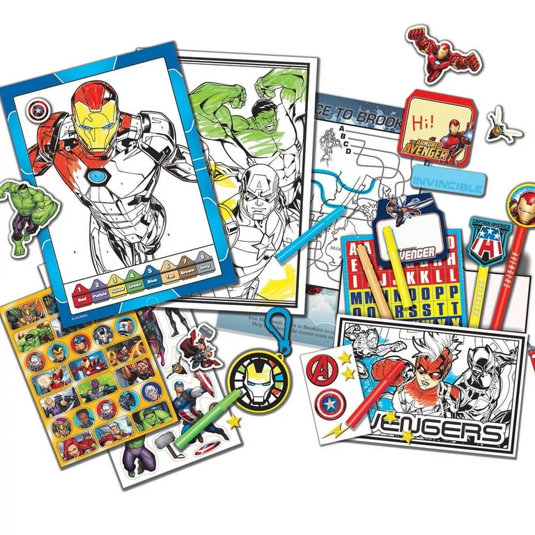 Marvel Avengers Ultimate Activity Set for Toddlers - Avengers Art Bundle  with Coloring Pages, Stickers, Coloring Utensils, Temporary Tattoos, and  More