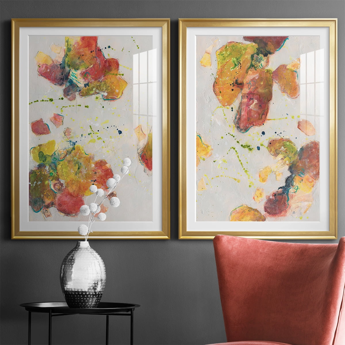 Wexford Home Attracting Love I Premium Framed Print, 18.5" x 24.5" - Ready to Hang, Gold (Set of 2)