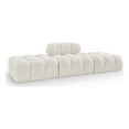 thumbnail image 1 of Bowery Hill 102" Cream Boucle Fabric Upholstered 3-Oiece Modular Sofa, 1 of 3