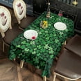 thumbnail image 5 of St Patrick Green Leaves Tablecloths Water Resistant Polyester Fabric Table Cloth for Kitchen Dining Holiday Dinner Stain-Resistant Table Covers Rectangle 60x102 Inch Heavy Weight Tabletop Cover, 5 of 6