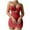 Red, variant on Sexy Chain Sheer Mesh Ruched Bodycon Mini Lingerie Dress with Thong 2 Piece Set Outfits