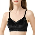 thumbnail image 4 of Sakmal Women Bras Seamless Wireless Lace Bralette Black Comfort Ladies T-Shirt Bra L, 4 of 5