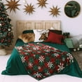thumbnail image 6 of Christmas Plaid Throw Blanket Red Green Plaid Flannel Fleece Tartan Blanket 50" x 60" Soft Warm Winter Snowflake Blankets for Bed Couch Decor, 6 of 7