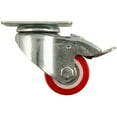 thumbnail image 5 of Titan Titan 2" Polyurethane (PU) Swivel Caster w/ Pedal Brake, 110-lb. capacity, Red (4 Pack), 5 of 5