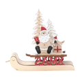 thumbnail image 2 of Adornos navideños, regalos navideños, trineo de madera navideño, reno, Papá Noel, decoración de mesa navideña dimensional, figura navideña rural creativa, adorno decorativo para el hogar, adornos de m, 2 of 6