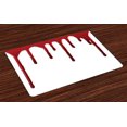 thumbnail image 1 of Ambesonne Bloody Place Mats Set of 4, Halloween Zombie Crime, Standard Size, Red White, 1 of 4