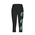 thumbnail image 5 of AnuYalue Floral Capri Leggings for Women Tummy Control High Waisted Yoga Capris Summer Knee Length Cropped Pants Boho Beach Pants, 5 of 5