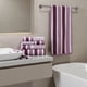 thumbnail image 1 of Juego de 8 Toallas de Terciopelo de Rayas Anchas, Toallitas de Baño Absorbentes, Juego de Toallitas para Adultos, 1 of 7
