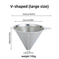 thumbnail image 3 of Charlodey Double Layer 304 Stainless Coffee Filter Coffee Filter Honeycomb Precision Funnel Home and kitchen, 1 filter (L), 3 of 5