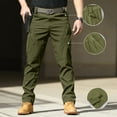 thumbnail image 2 of Men's Lightweight Quick-Dry Tactical Pants, Water Resistant Hiking Pants with Pockets for Outdoor & Work (No Belt),Green,XL, 2 of 5