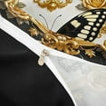 thumbnail image 3 of Manfei Wild Butterfly Duvet Cover Queen for Girls, Vintage Damask Bedding Sets Queen Size, Gold Rose Flower Comforter Cover Queen, Microfiber Bedroom Decor, Zipper Closure and Reversible 3 Pieces, 3 of 6