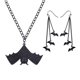 thumbnail image 3 of Pendientes De Murciélago Con Tema De Halloween/Collar Estilo Gótico Retro Exquisito Festival Patrón De Murciélago Colgante Pendientes/Collar Minnieouse AP006751-02, 3 of 6