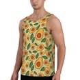 thumbnail image 2 of Easygdp Leaves Avocado Men's Tank Top, Sleeveless Muscle T Shirts, Breathable, Quick-Dry, Loose for Gym, Running, Fitness - Medium, 2 of 9