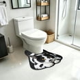 thumbnail image 3 of Cute Cat Toilet Rugs U-Shaped Bathroom Contour Rug Bathroom Mats Washroom Mats for Kitchen, Bathtub, Sink, for Cat Lovers Mom, 3 of 8