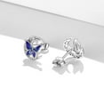 thumbnail image 2 of Midir&Etain Celtic Moon Earrings 925 Sterling Silver Butterfly Stud Earrings Irish Celtic Jewelry Gifts for Women Girlfriends Klein Blue, 2 of 8