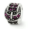 Reflection Beads Sterling Silver Reflections Purple Swarovski Crystal Buckle Bead