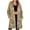 Khaki, variant on Women's Midi-Length Raincoat with Hood – Waterproof Windbreaker Jacket for Travel, Hiking & Rainy Season