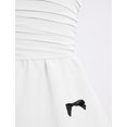 thumbnail image 6 of IBTOM CASTLE Girls' Bow Spaghetti Strap Dress - Adjustable A-Line Bubble Hem Party Dress for Summer Birthday Party School White, 6 of 7
