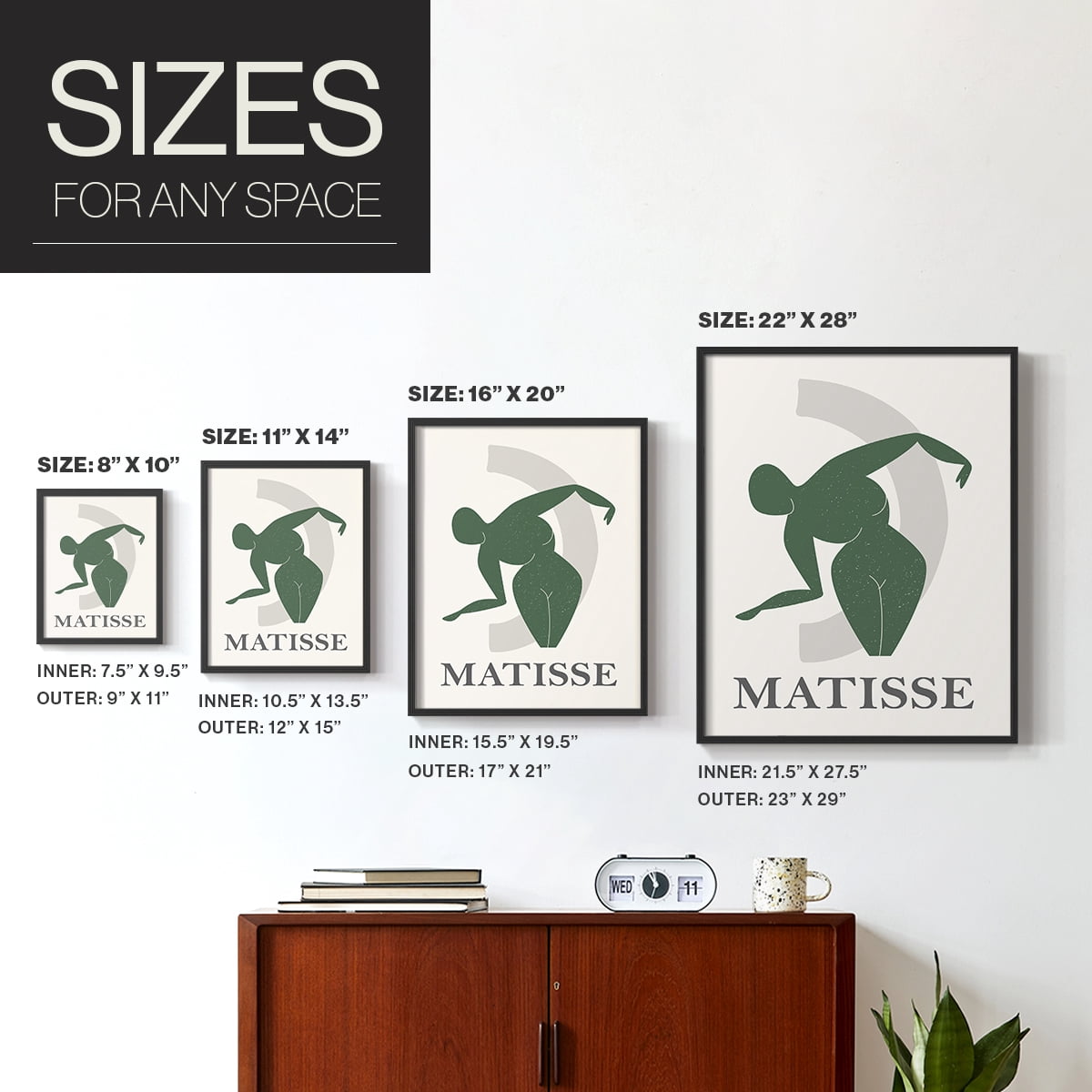 Matisse CCLXXII in Solid Wood 8 x 10 Framed Print