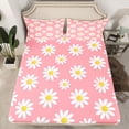 thumbnail image 2 of Homewish Cute Cartoon Floral Full Size Sheets,Kawaii Daisy Bed Sheets,Opink White Yellow Sheet Sets For Kids,Ultra Soft Home Decor,4 Pieces, 2 of 7